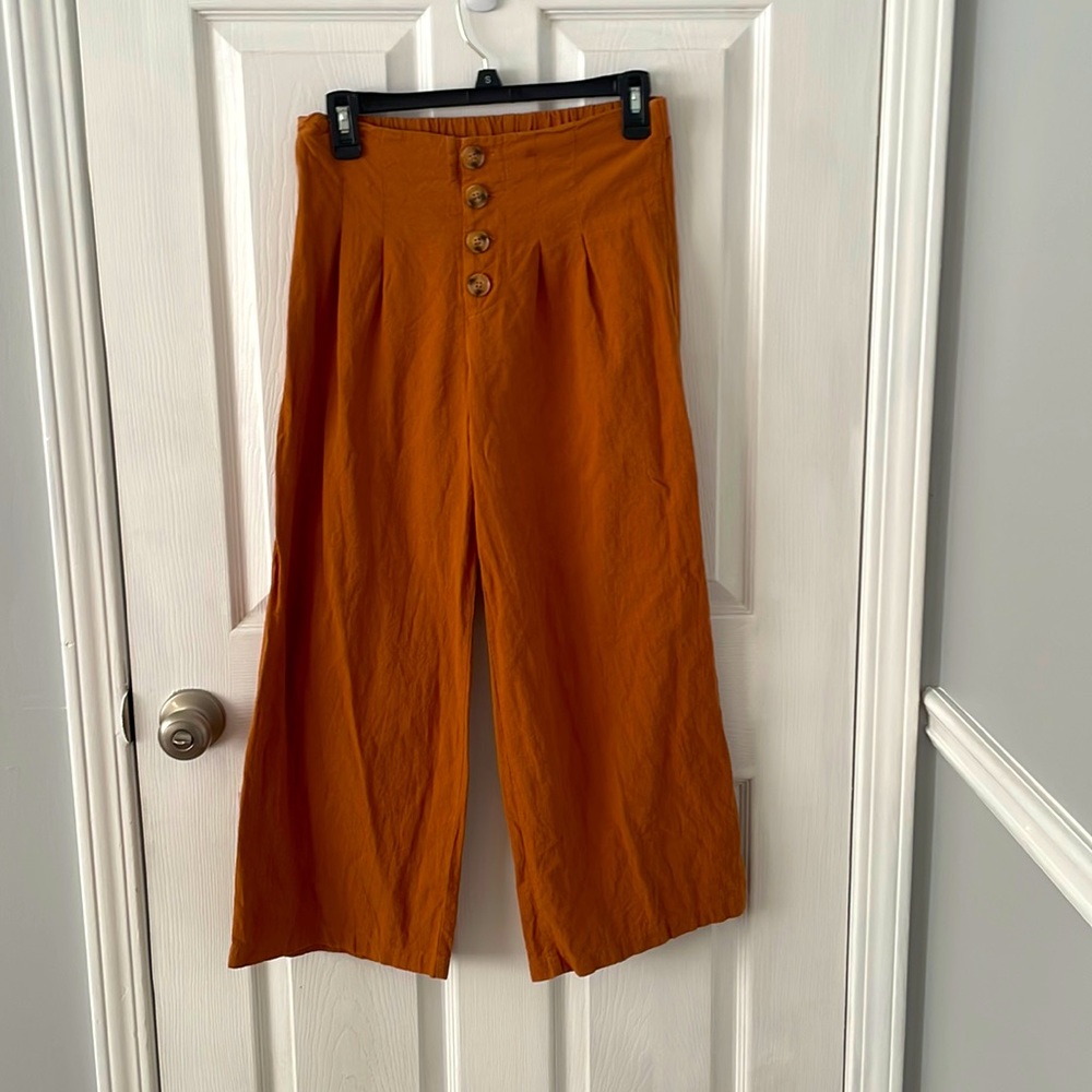Urban Romantics Wide Leg Pants Burnt Orange